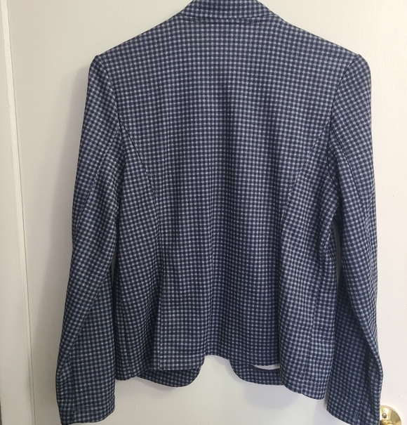 Tommy Hilfiger Fashion Stylish Comfy Trendy Travel Plaid Blue/ Gray Jacket Sz M - Picture 3 of 7